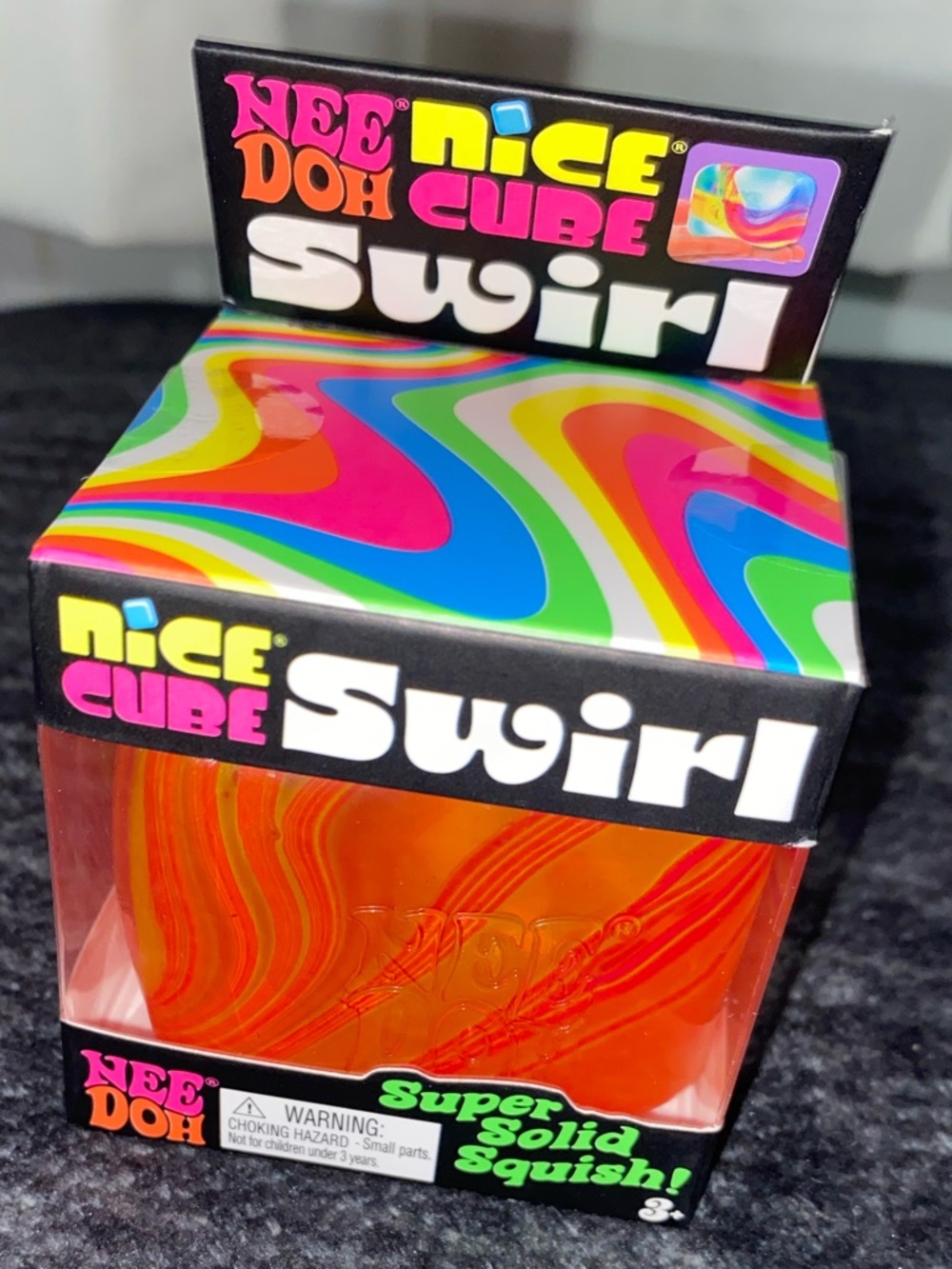 Nee Doh Nice Cube Swirl Squishy - Orange